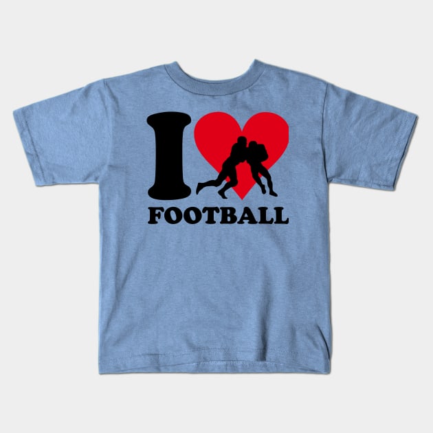 Love Football Kids T-Shirt by nektarinchen